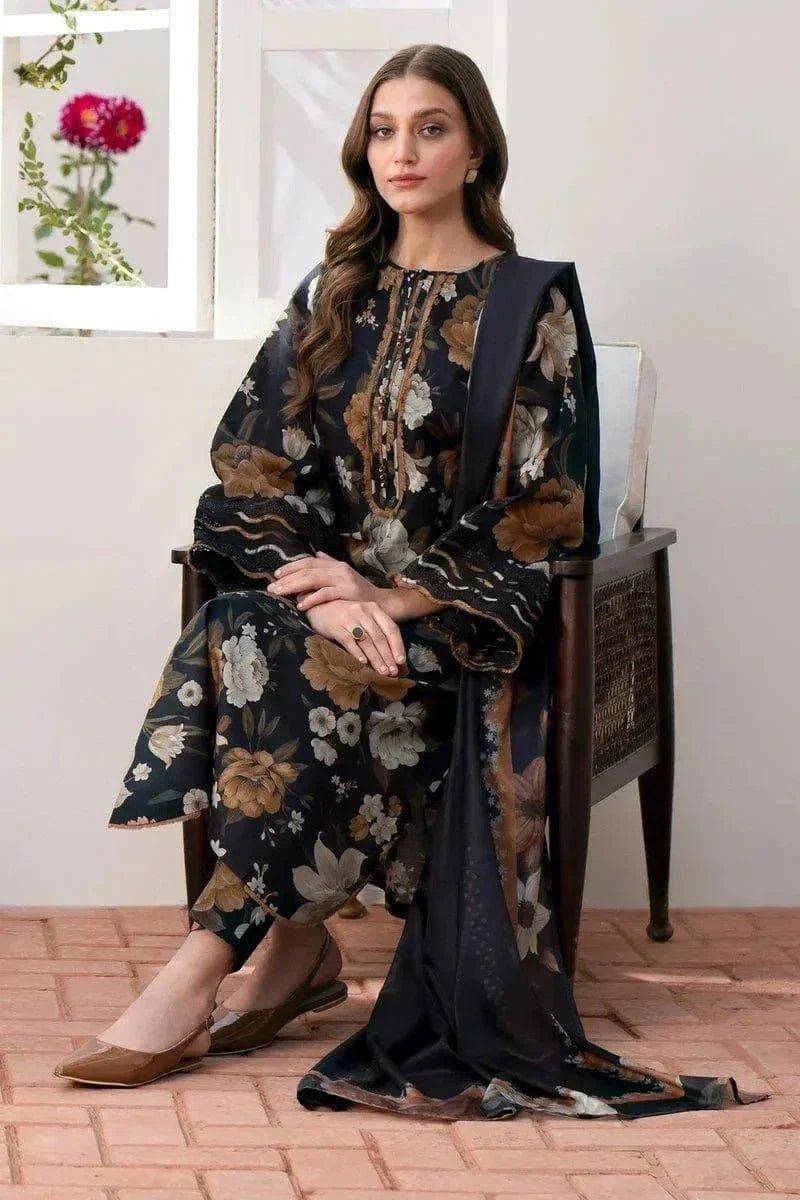 Sapphire D-100 Lawn Printed 3pc