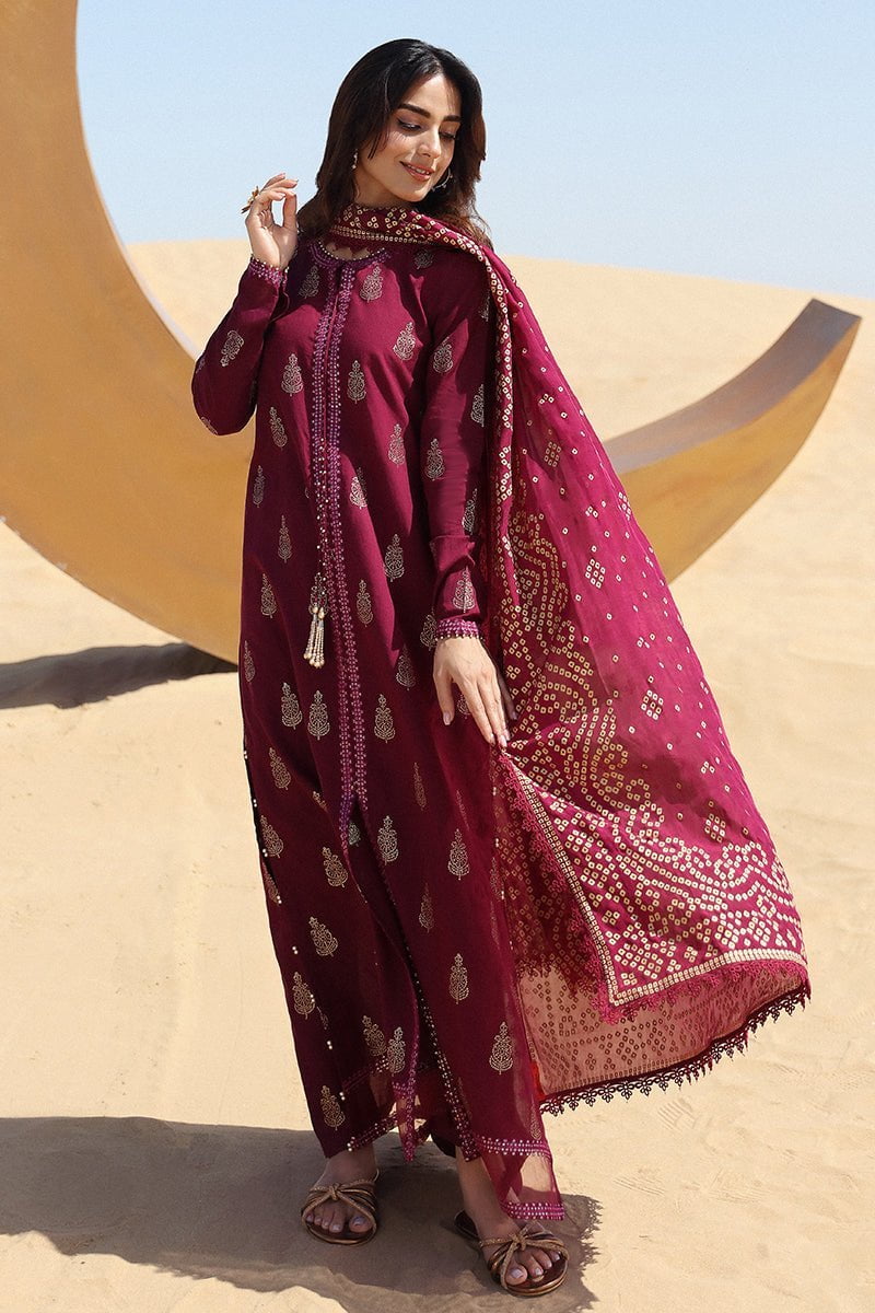 3 Piece - Cross Stitch Lawn Crimson Aura Suit | SP - 33