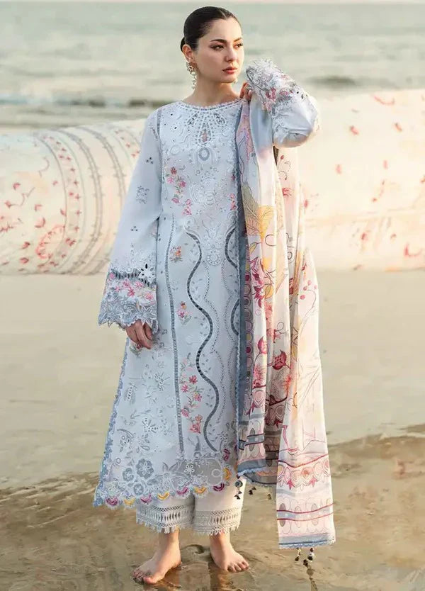Qalamkar Unstitched Lawn Embroiderd Three Piece FK-02 ISABELLA