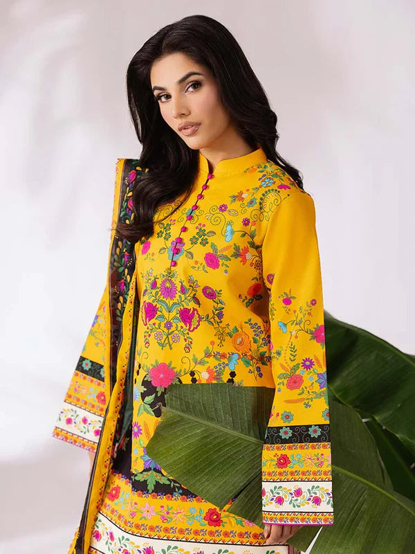 COCO BY ZARA SHAHJAHAN Printed three piece suit D-297