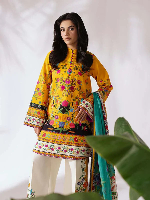 COCO BY ZARA SHAHJAHAN Printed three piece suit D-297