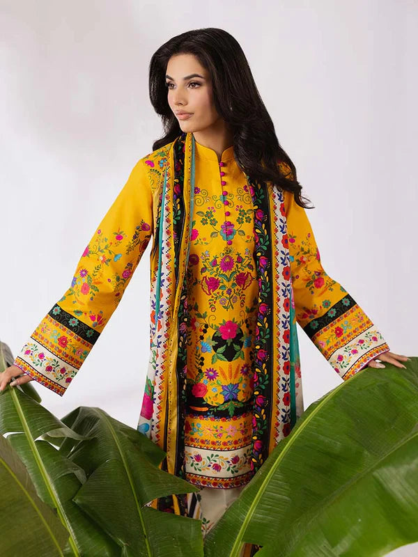 COCO BY ZARA SHAHJAHAN Printed three piece suit D-297