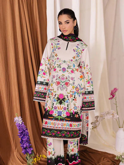 COCO BY ZARA SHAHJAHAN Printed three piece suit D-295