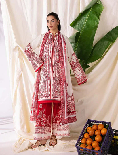 COCO BY ZARA SHAHJAHAN Printed three piece suit D-296