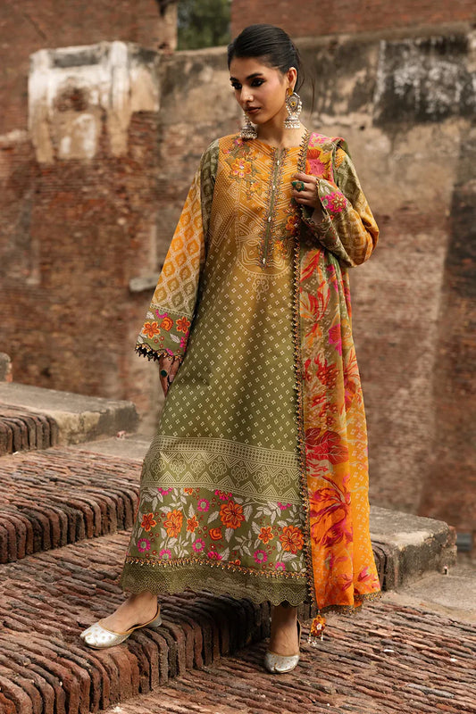 Charizma D-814 Printed three piece suit