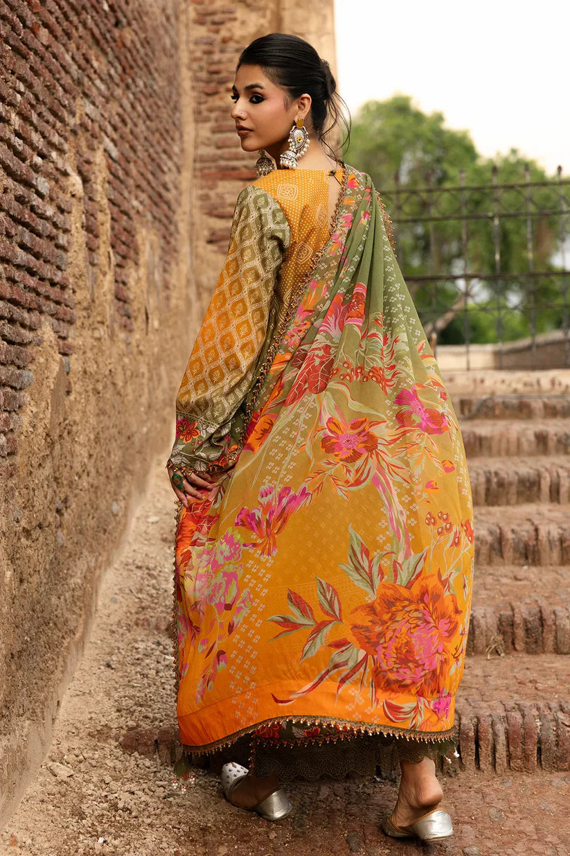 Charizma D-814 Printed three piece suit