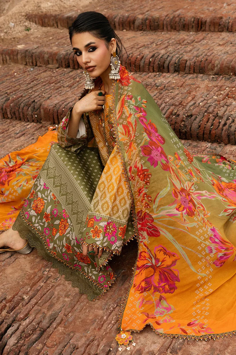 Charizma D-814 Printed three piece suit