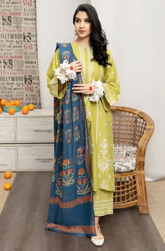 Urge 3 Piece - Dhanak Embroidered Suit | UR-720