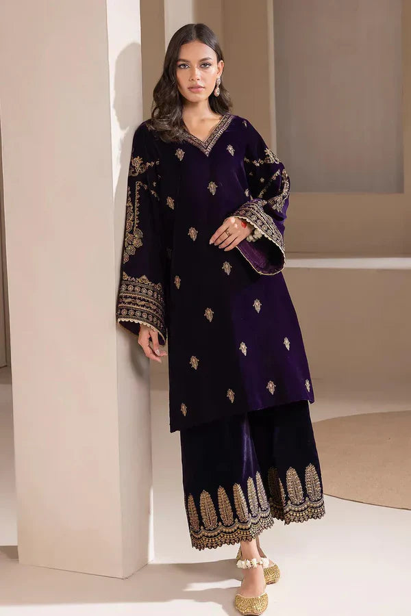 Bareeze BR-745 Velvet Embroidered 3pc