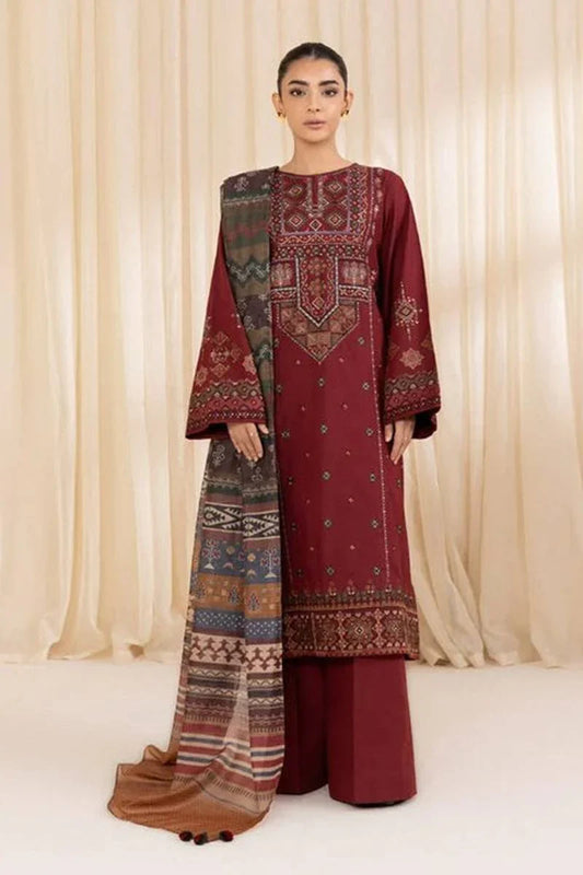 3 Piece - Embroidered Lawn (Sapphire) Suit | SP - 715