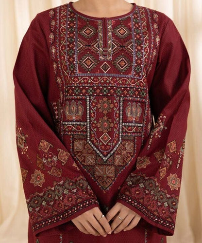 3 Piece - Embroidered Lawn (Sapphire) Suit | SP - 715