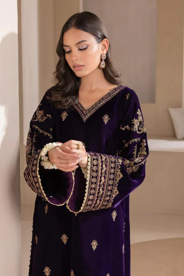 Bareeze BR-745 Velvet Embroidered 3pc