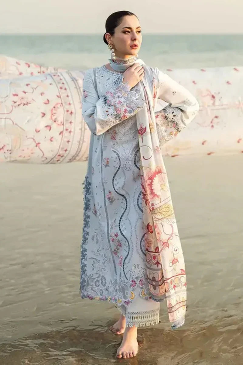 Qalamkar Unstitched Lawn Embroiderd Three Piece FK-02 ISABELLA