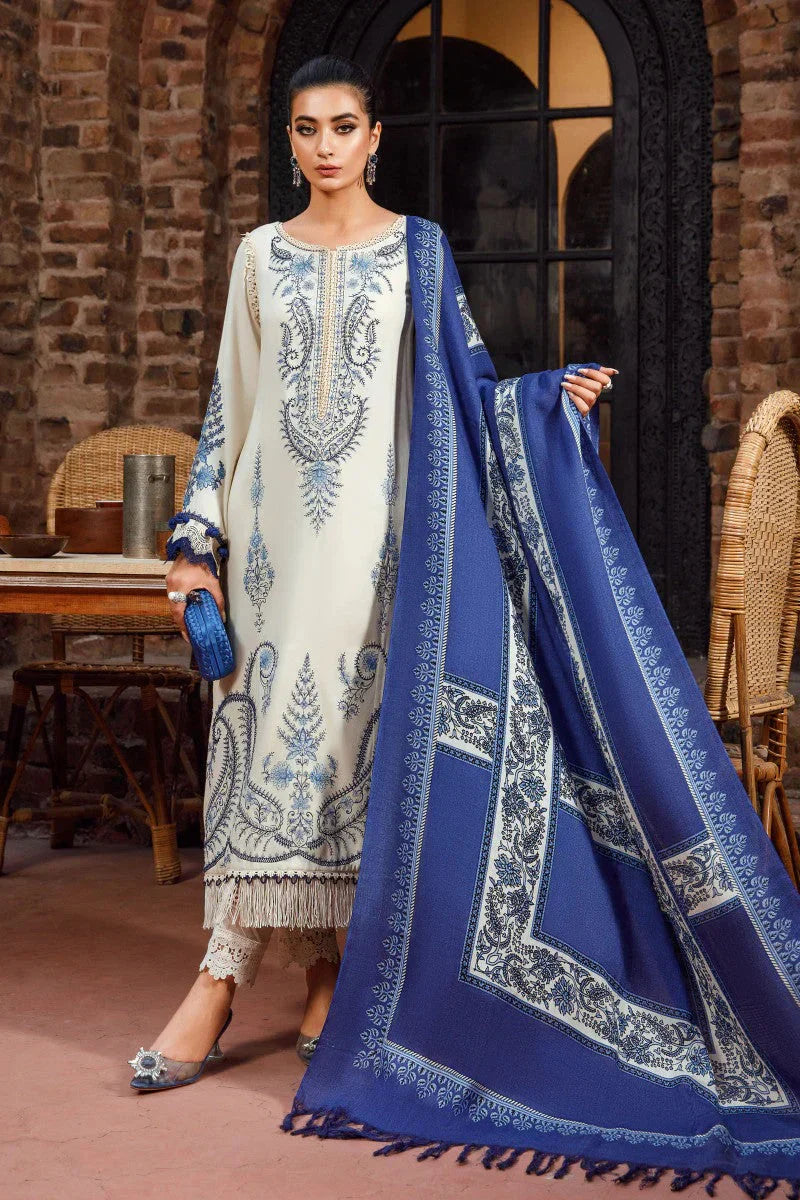 3 Piece - Heavy Embroidered Lawn Suit (Maria B) | SP - 40