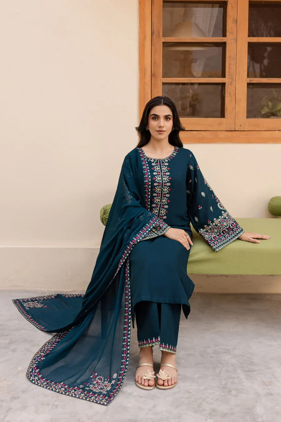3 Piece - Nihan Embroidered Lawn Suit | SP - 29