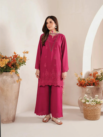 3 Piece - Jazmin Unstitched Embroidered ChikenKari Lawn Suit | SP - 26