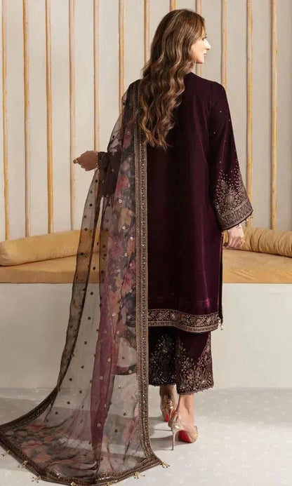 Jazmin JZ-22 Velvet Embroidered 3pc
