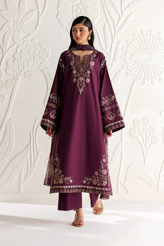 3 Piece - Iznik Embroidered Lawn Suit (Summer Collection) | D-023