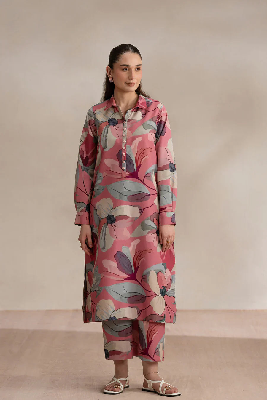 fcc-730 Printed Airjet Viscous Silk two Piece