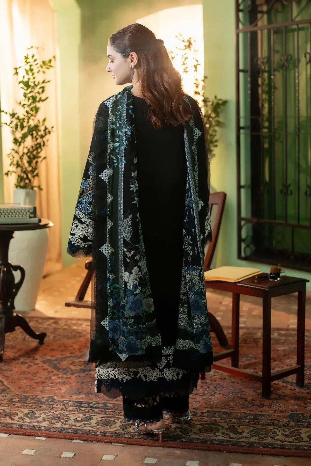 Qalamkar Embroidered Dhanak Three Piece QL-80