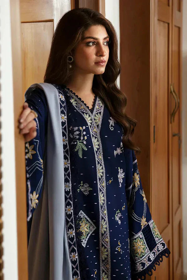 Coco Embroidered Dhanak Three Piece D-234