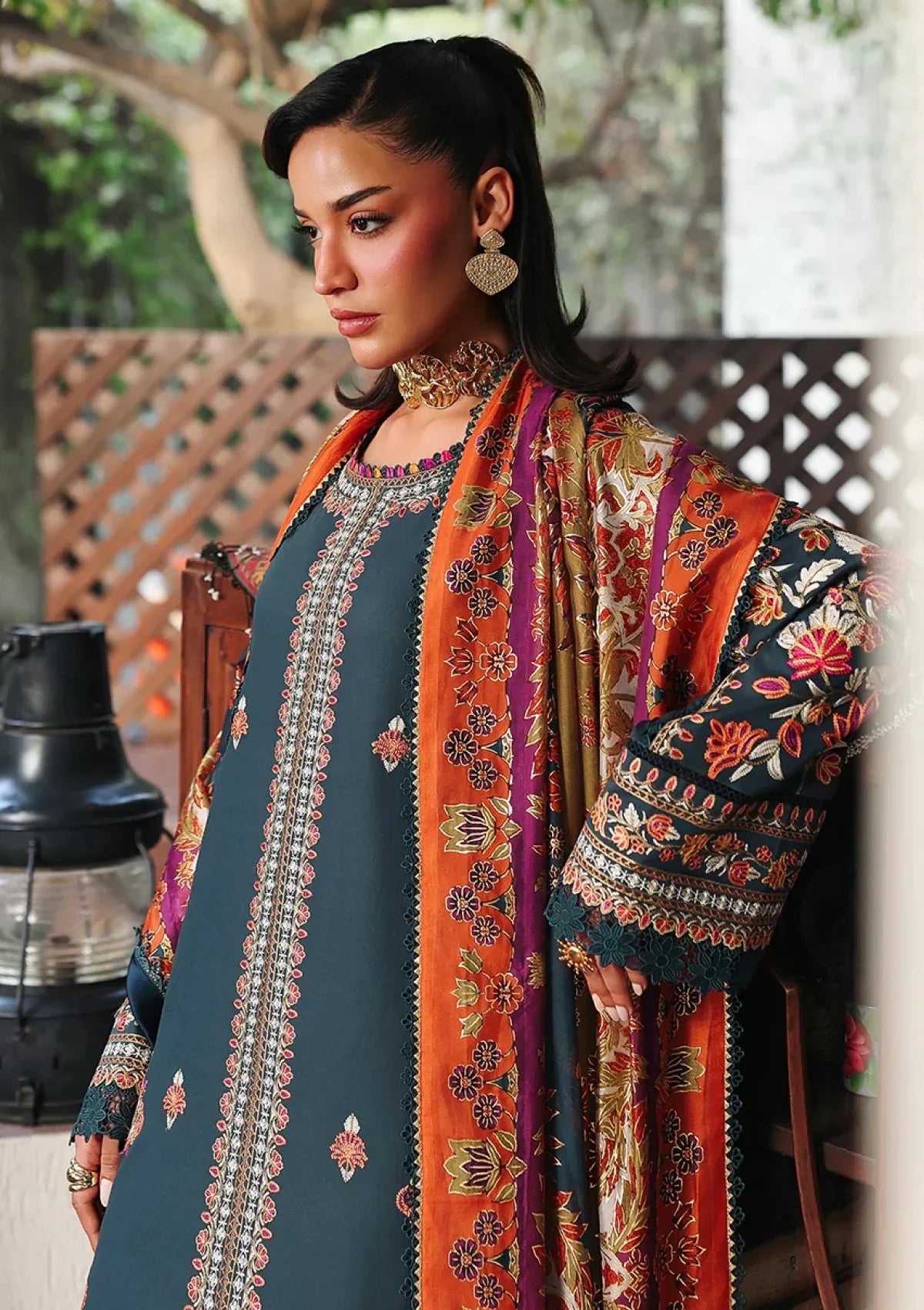 BIN ILYAS Lawn Embroidered Three Piece BL-991