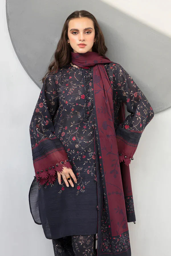 Sapphire D-801 Khaddar Printed three piece