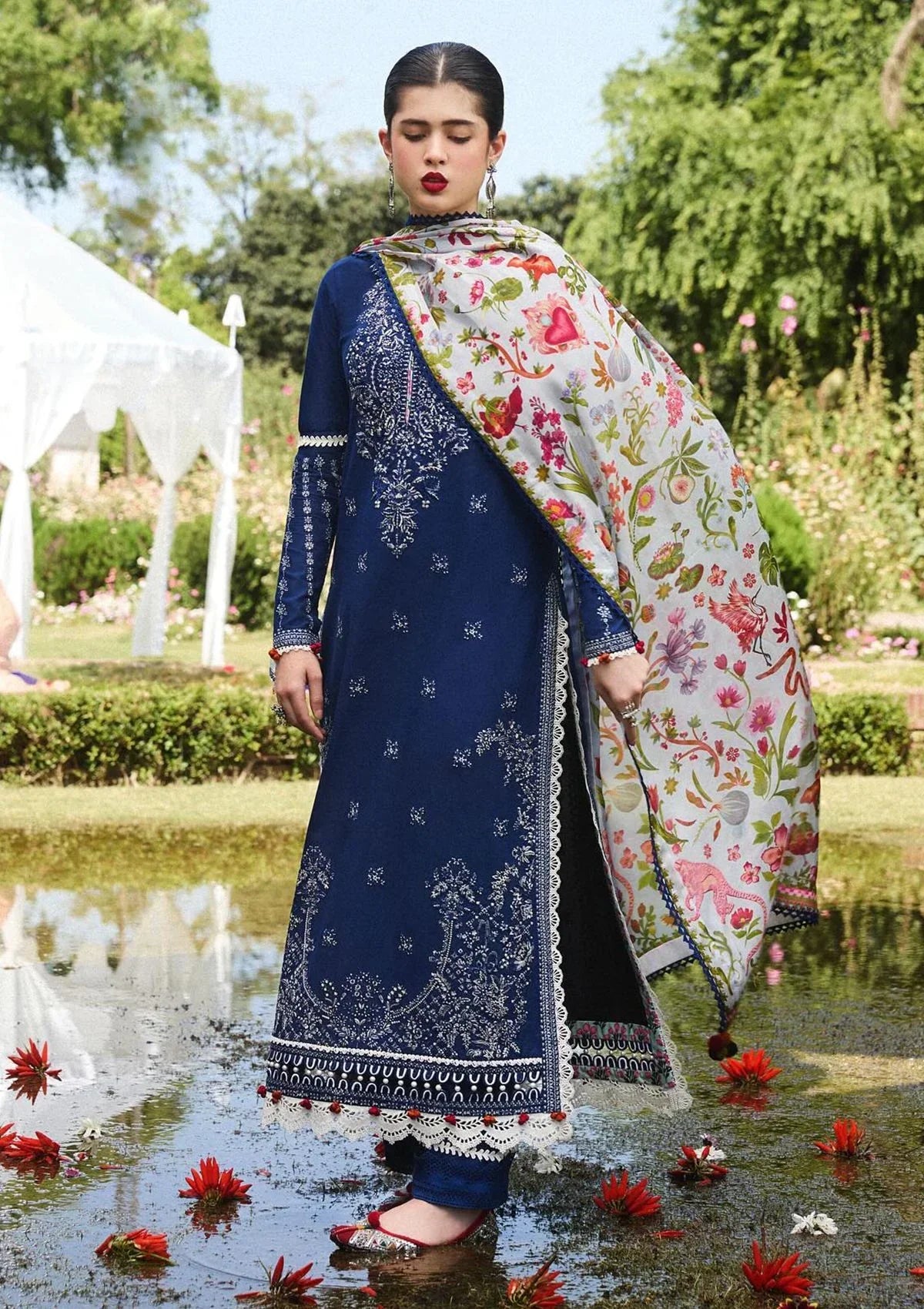 Hussain Rehar Embroidered lawn Three Piece HR-332