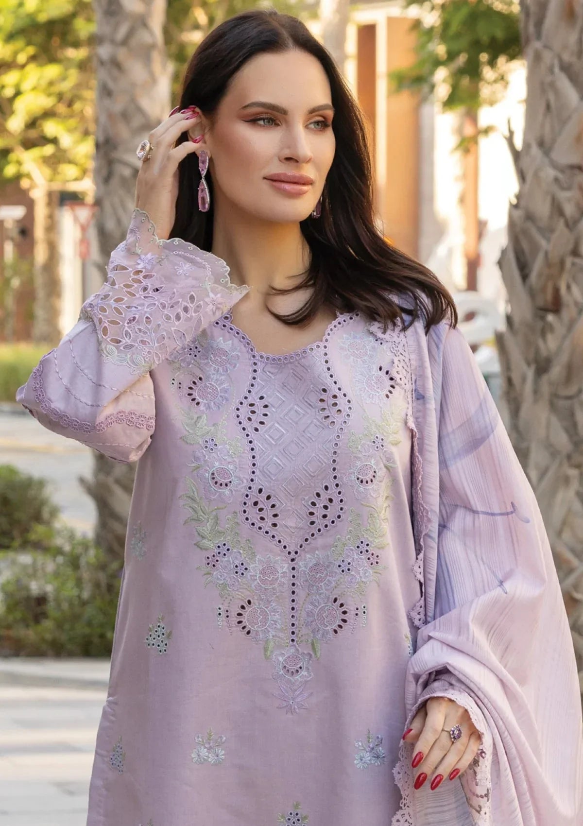 Qalamkar Embroidered lawn Three Piece QL-312