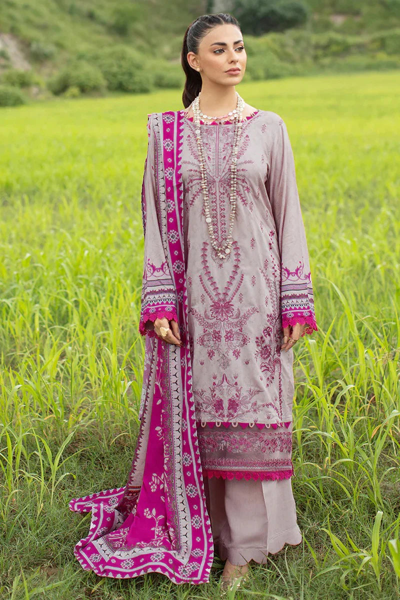 3 Piece - Embroidered Dhanak Sapphire Suit | SPL - 932