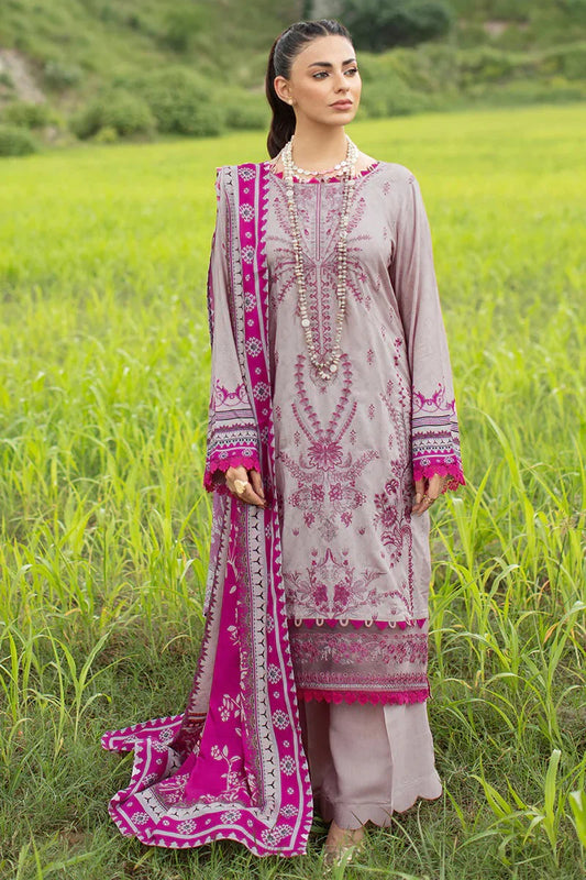 3 Piece - Embroidered Dhanak Sapphire Suit | SPL - 932