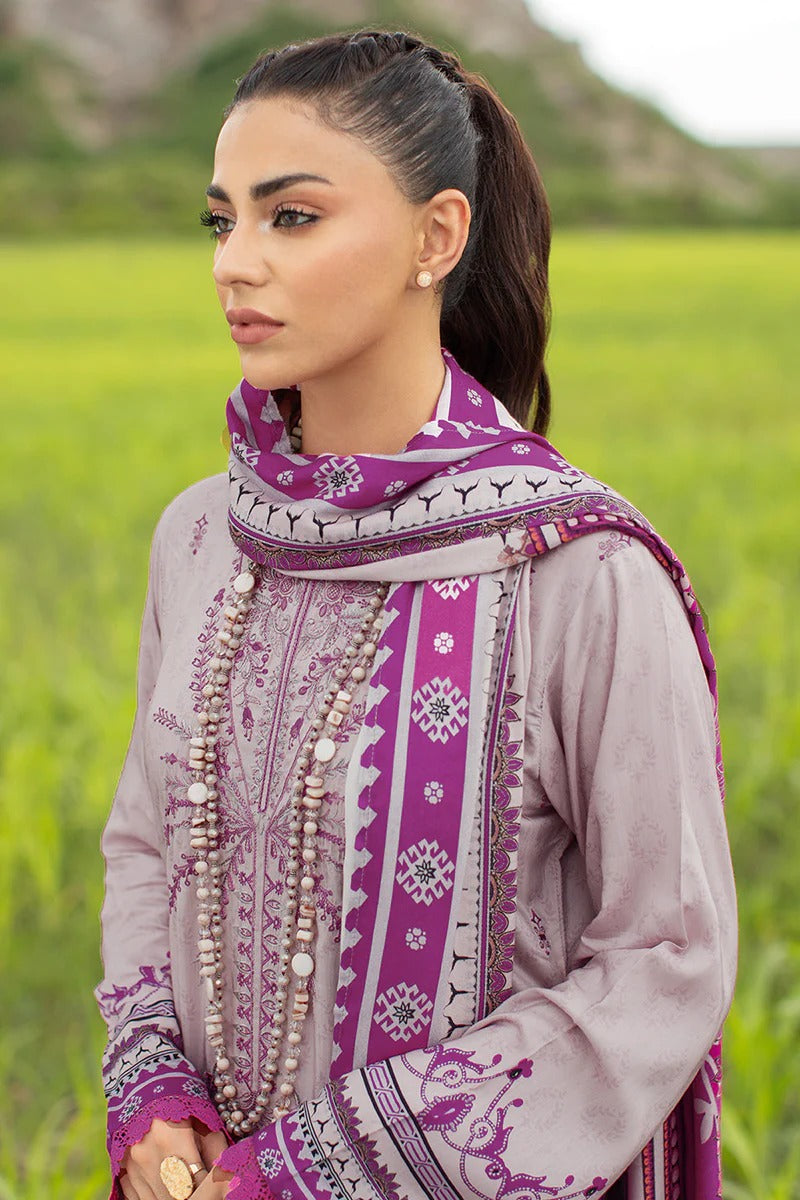 3 Piece - Embroidered Dhanak Sapphire Suit | SPL - 932