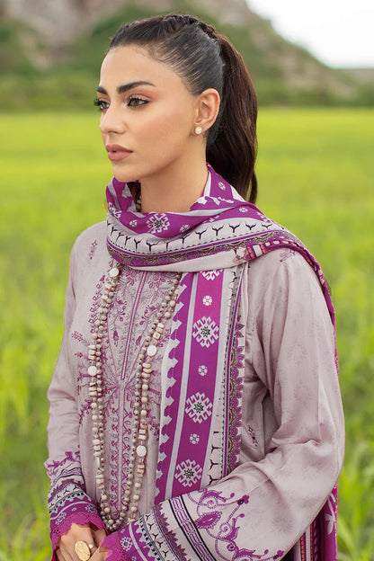 3 Piece - Embroidered Dhanak Sapphire Suit | SPL - 932