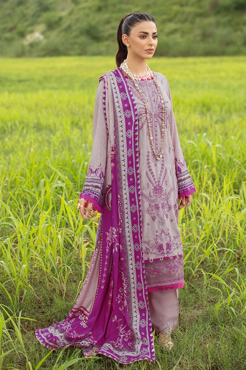 3 Piece - Embroidered Dhanak Sapphire Suit | SPL - 932