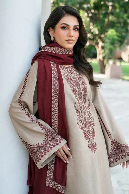 sapphire Embroidered Dhanak Three Piece D-99