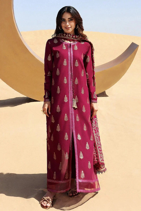 3 Piece - Cross Stitch Lawn Crimson Aura Suit | SP - 33
