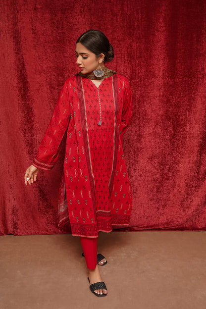 3 Piece - Printed Khaddar Suit (Urge) | D - 601