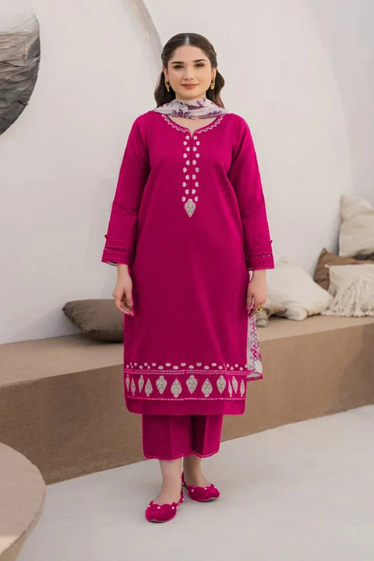 Zarashahjhan Embroidered Dhanak Three Piece COCO-163