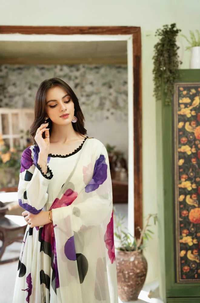 3 Piece - Shamoz Printed Silk Suit | SP - 006