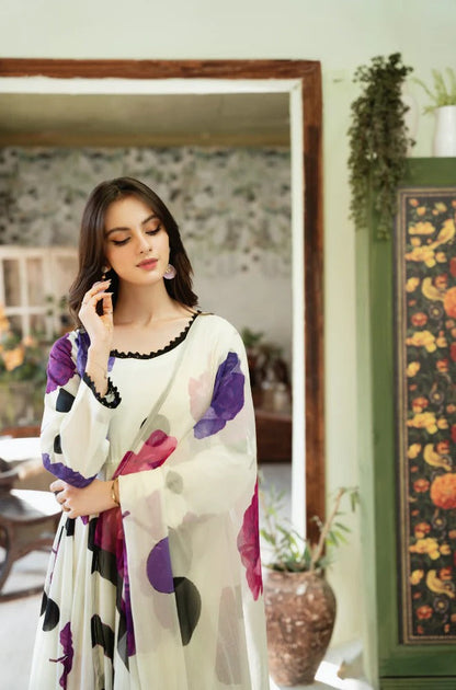 3 Piece - Shamoz Printed Silk Suit | SP - 006