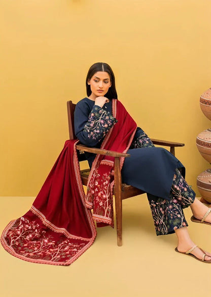3 Piece - Embroidered Dhanak Suit (KASTOOR) | KR - 754