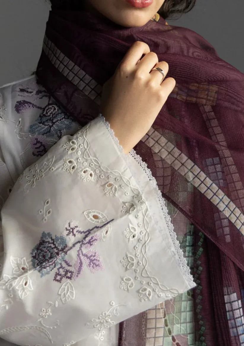 Zara Shahjahan Embroidered lawn Three Piece Coco-90