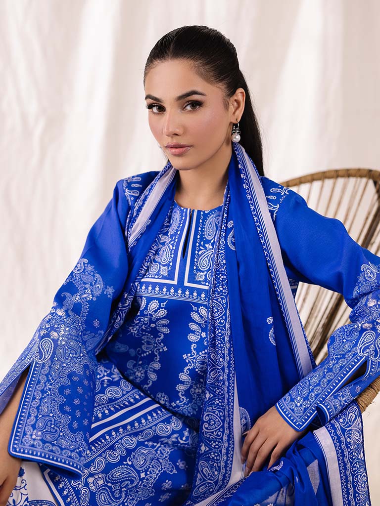 COCO BY ZARA SHAHJAHAN Printed three piece suit D-294
