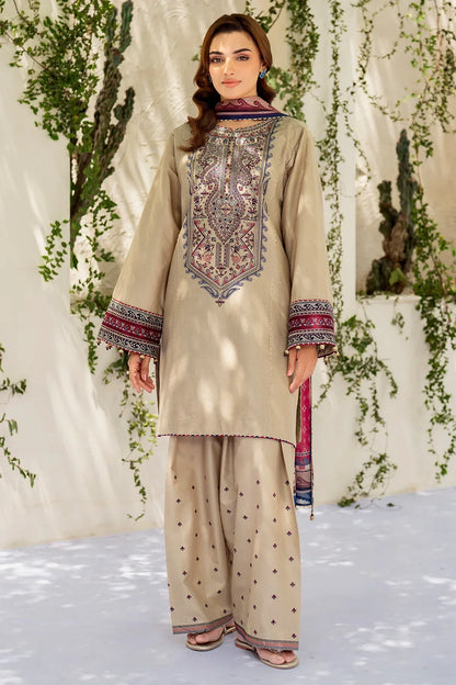 jazmin Embroidered three piece suit D-303