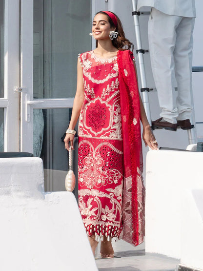 PARISHAY Summer 3PC Lawn Embroidered Suit - PR-284