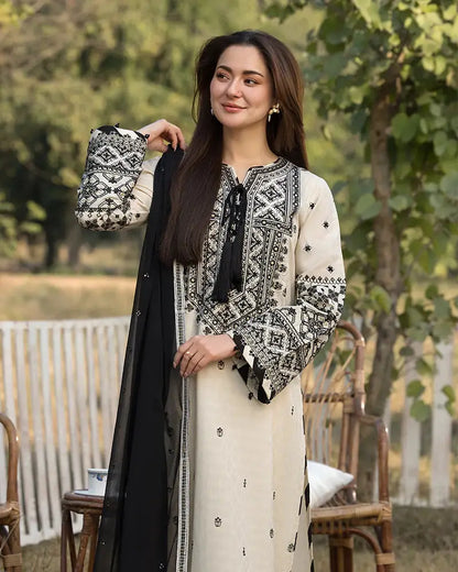 ALLY'S Lawn Embroidered Three Piece AL-200