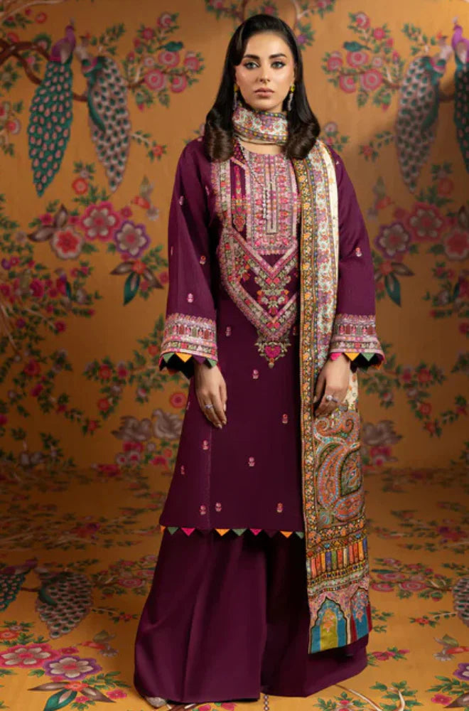 Misha Lawn Embroidered Three Piece MH-234