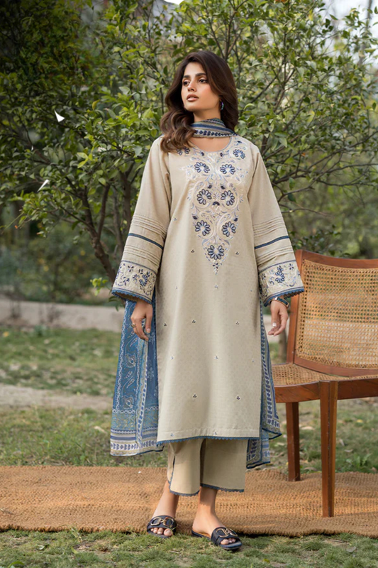Eid Collection Asim Jofa EMBROIDERED Lawn 3 PCS D-142