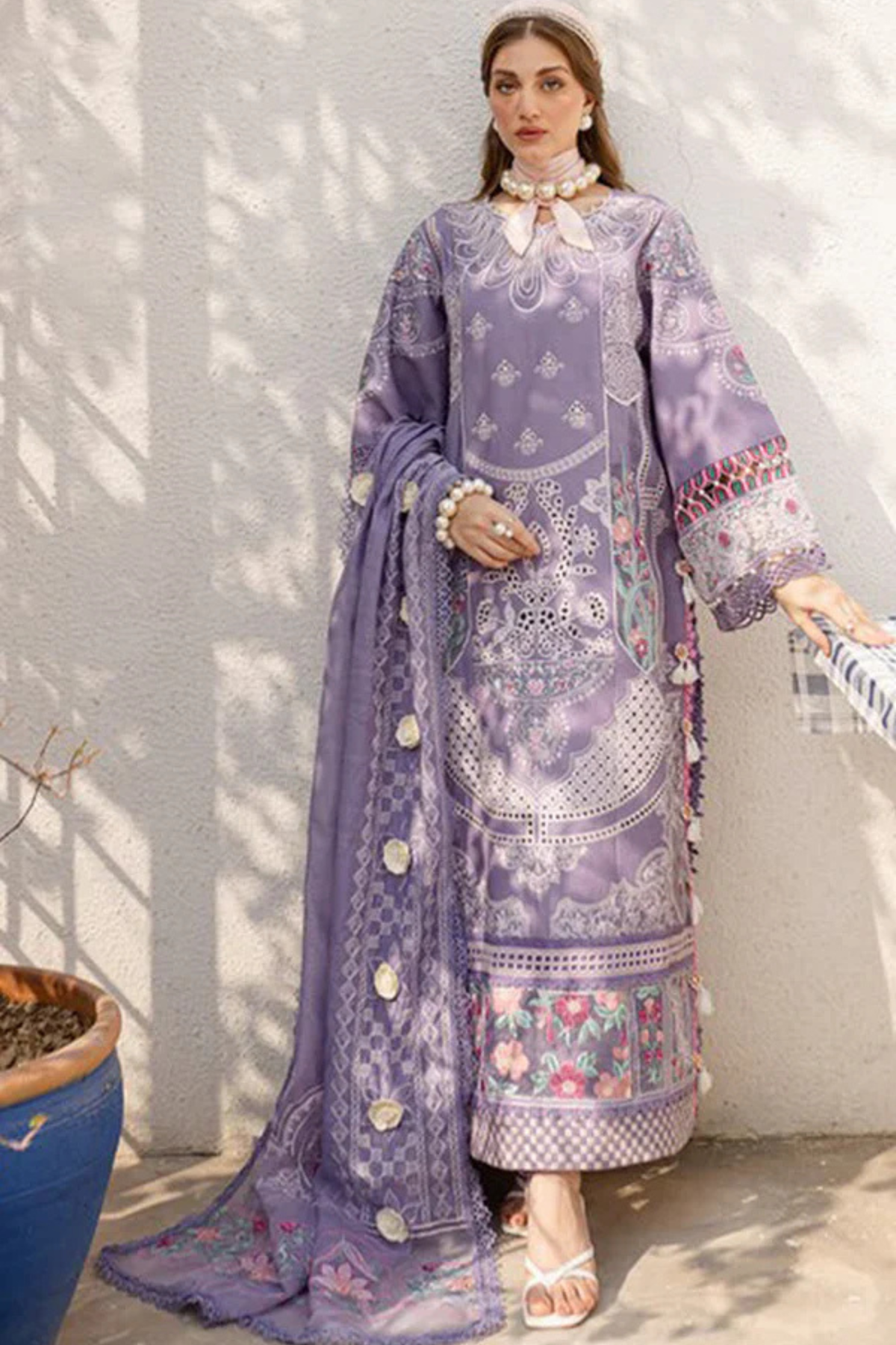 PARISHAY Summer 3PC Lawn Embroidered Suit - PR-283