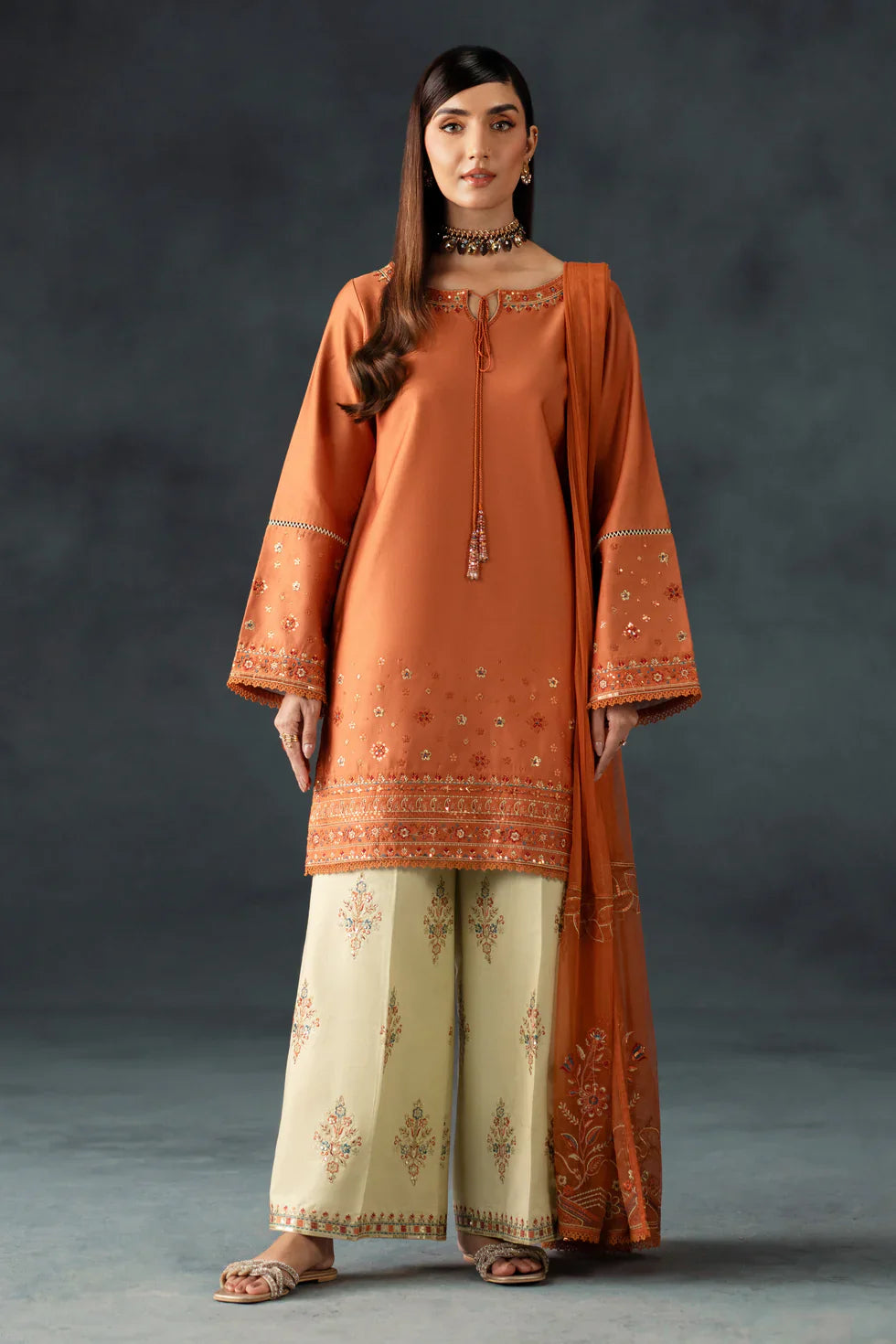 3 Piece - Naqshi Embroidered Lawn Suit (Summer Collection) | D-320